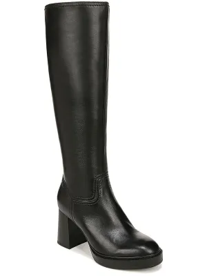 Ona Womens Block Heel Tall Knee-High Boots