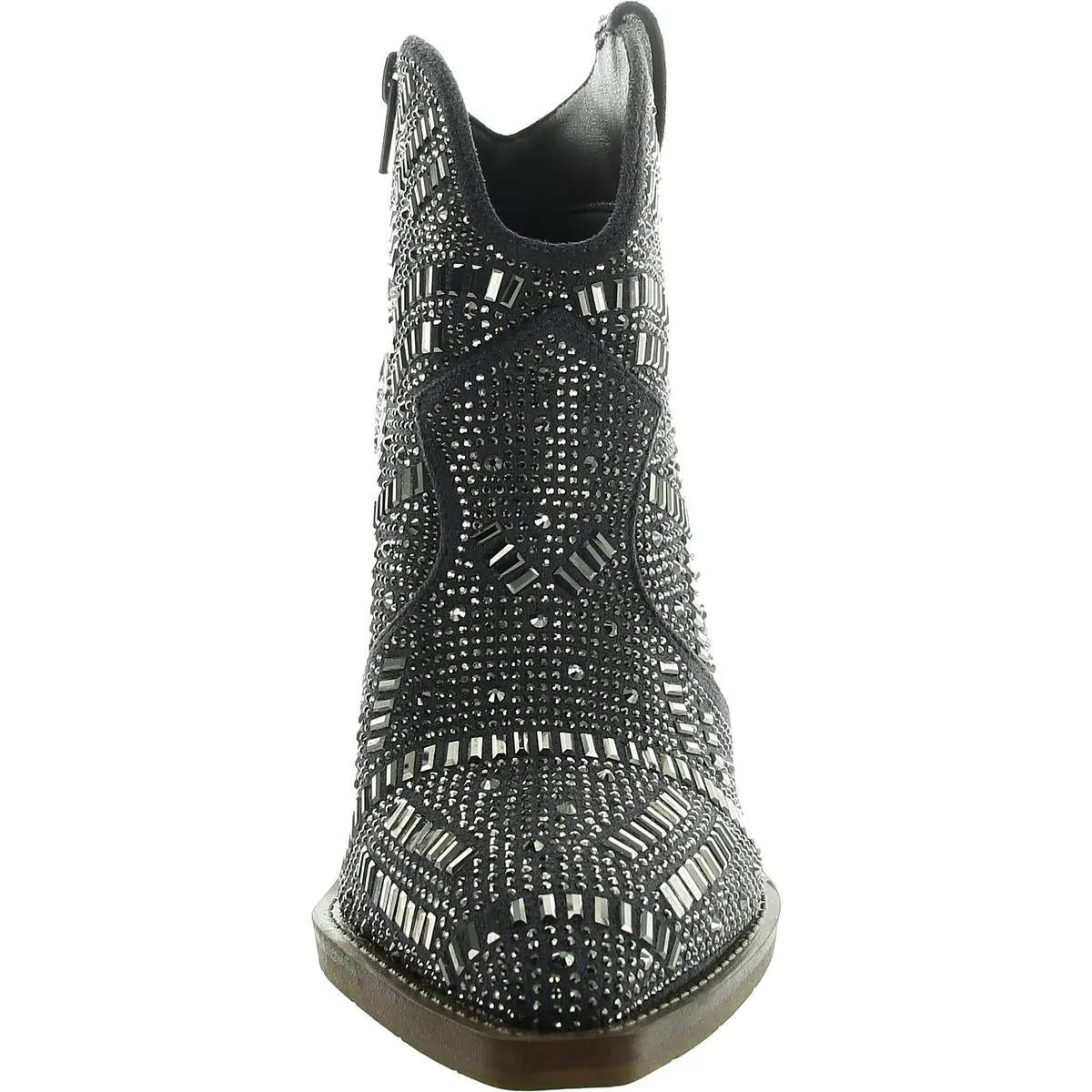 One Day Womens Embellished Faux Suede Booties