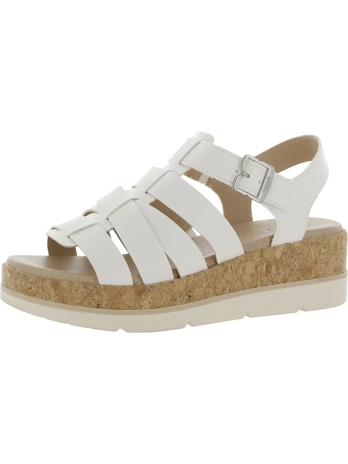 Only You Womens Faux Leather Cork Wedge Sandals