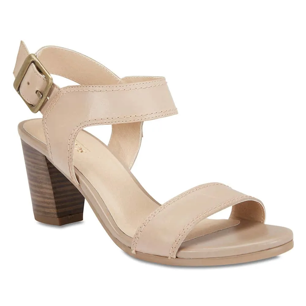 Opal Heel in Neutral Leather