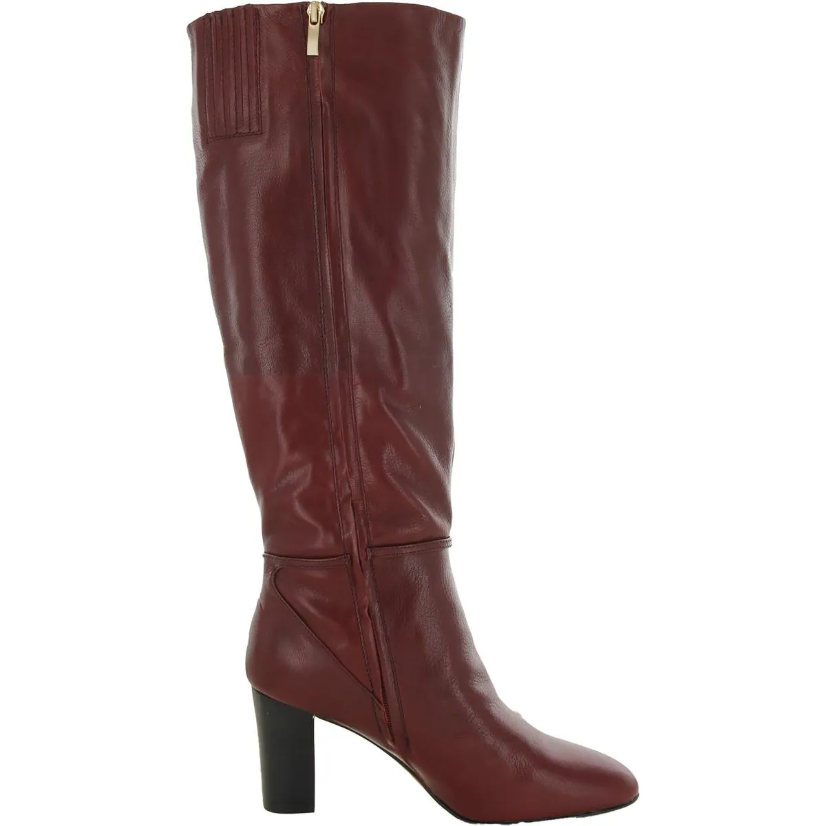 Palermo Womens Leather Block Heel Knee-High Boots