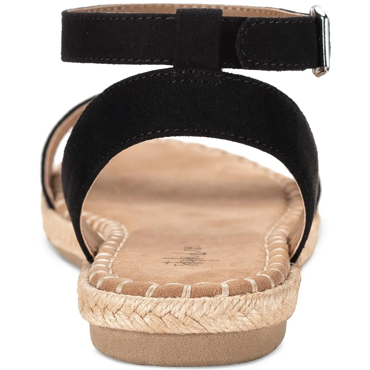 Peggyy Womens Faux Suede Flat Ankle Strap