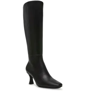 Perfection Womens Zipper Leather Knee-High Boots