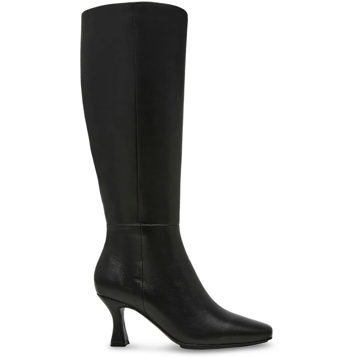 Perfection Womens Zipper Leather Knee-High Boots