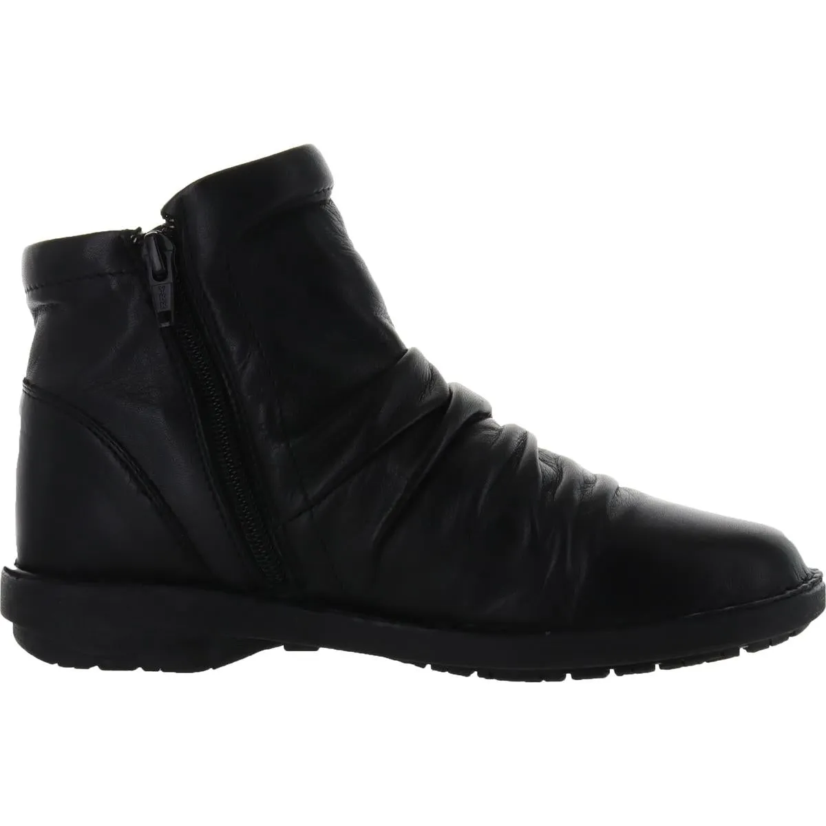 PLEASANT Womens Leather Slouchy Ankle Boots