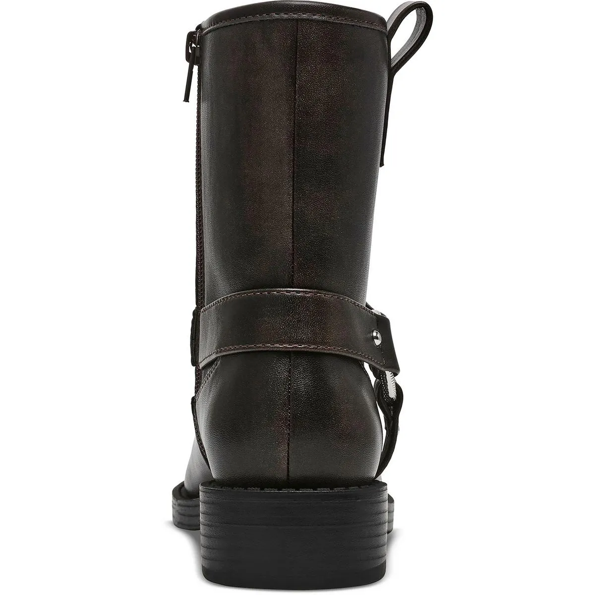 POCA  Womens Zipper Manmade Motorcycle Boots