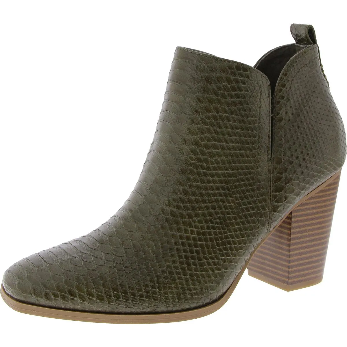 Polly Womens Faux Leather Padded Insole Ankle Boots