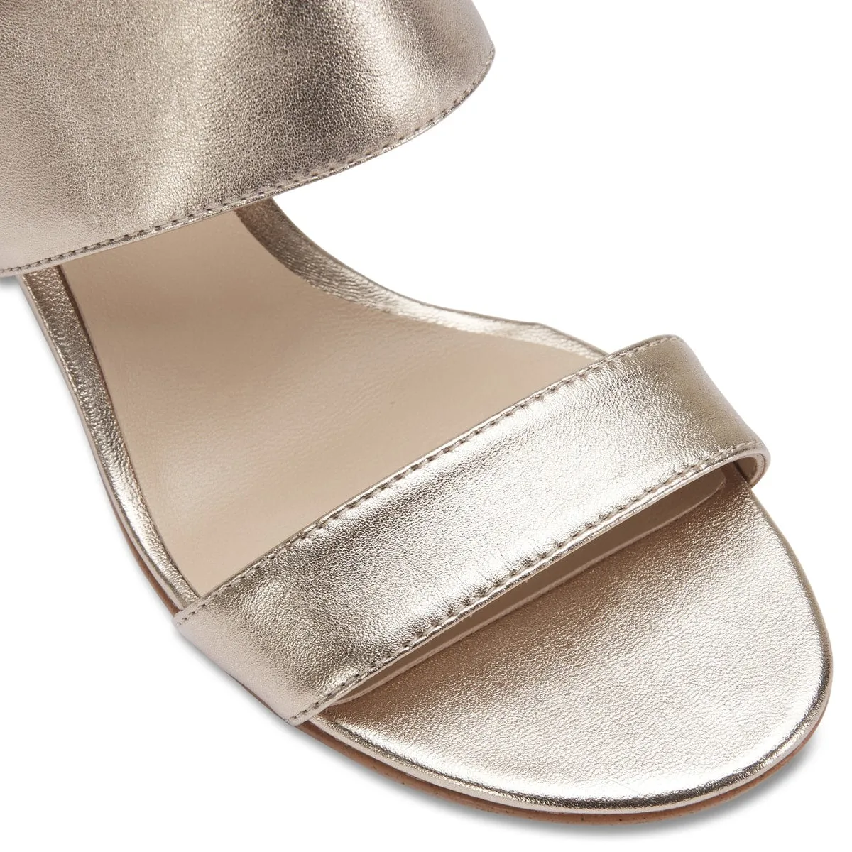 Pride Heel in Gold Metallic Leather