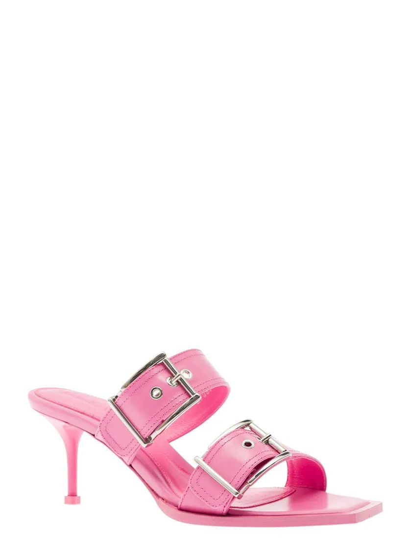 Punk' Pink Sandals With Double Strap