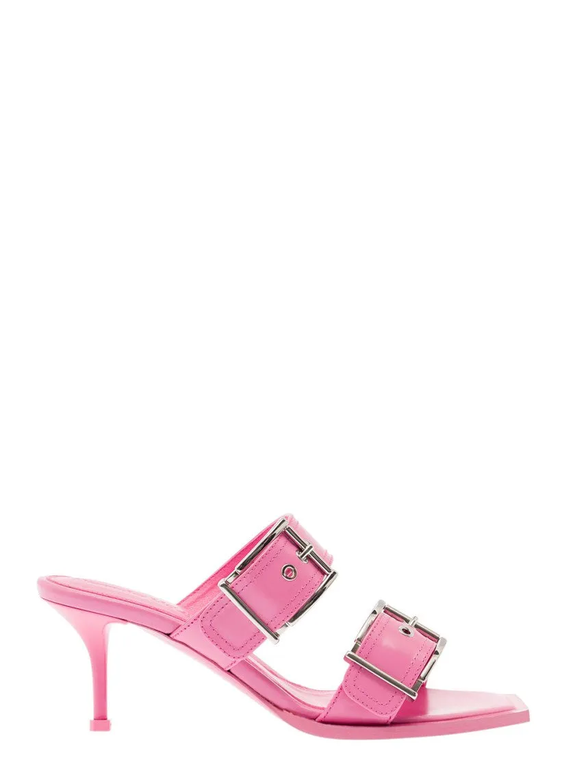Punk' Pink Sandals With Double Strap