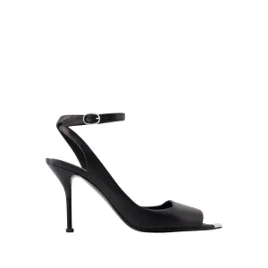 Punk Sandals - Leather - Black/Silver