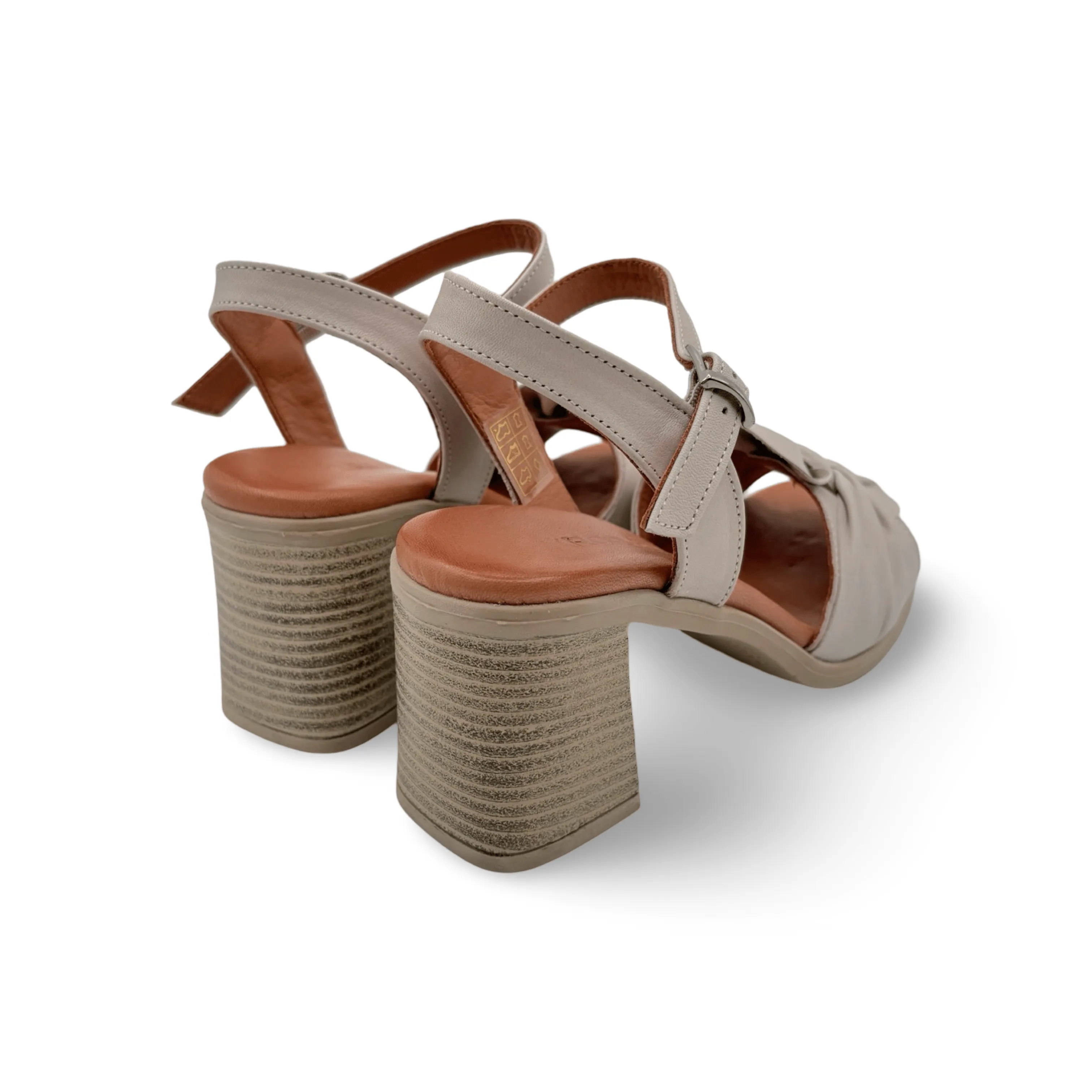 Quana Silver Grey Heel Sandal