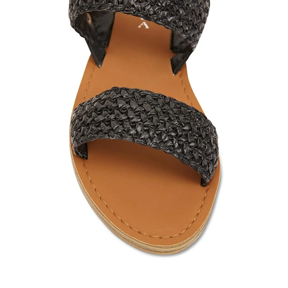 Racer Sandal in Black Smooth Smooth
