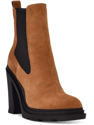 Ramio  Womens Pull On Leather Chelsea Boots