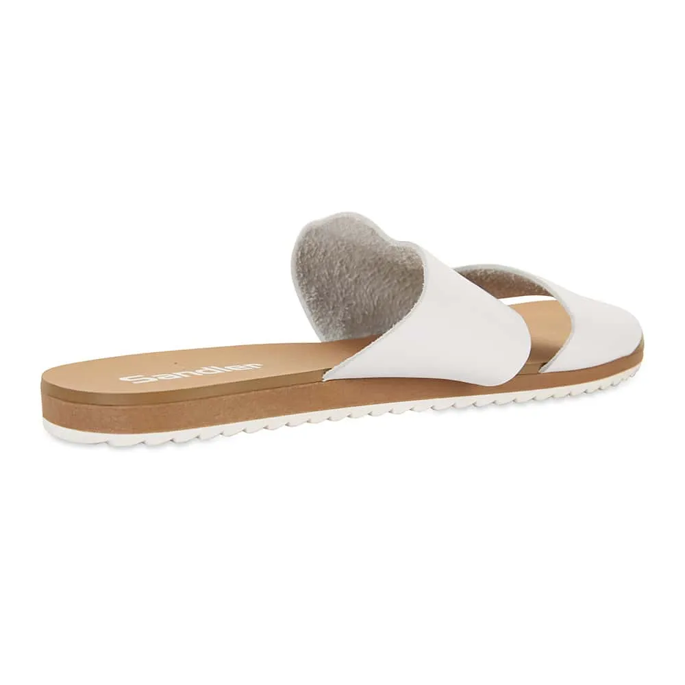 Rascal Slide in White Leather