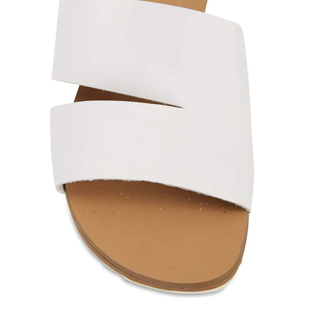 Rascal Slide in White Leather