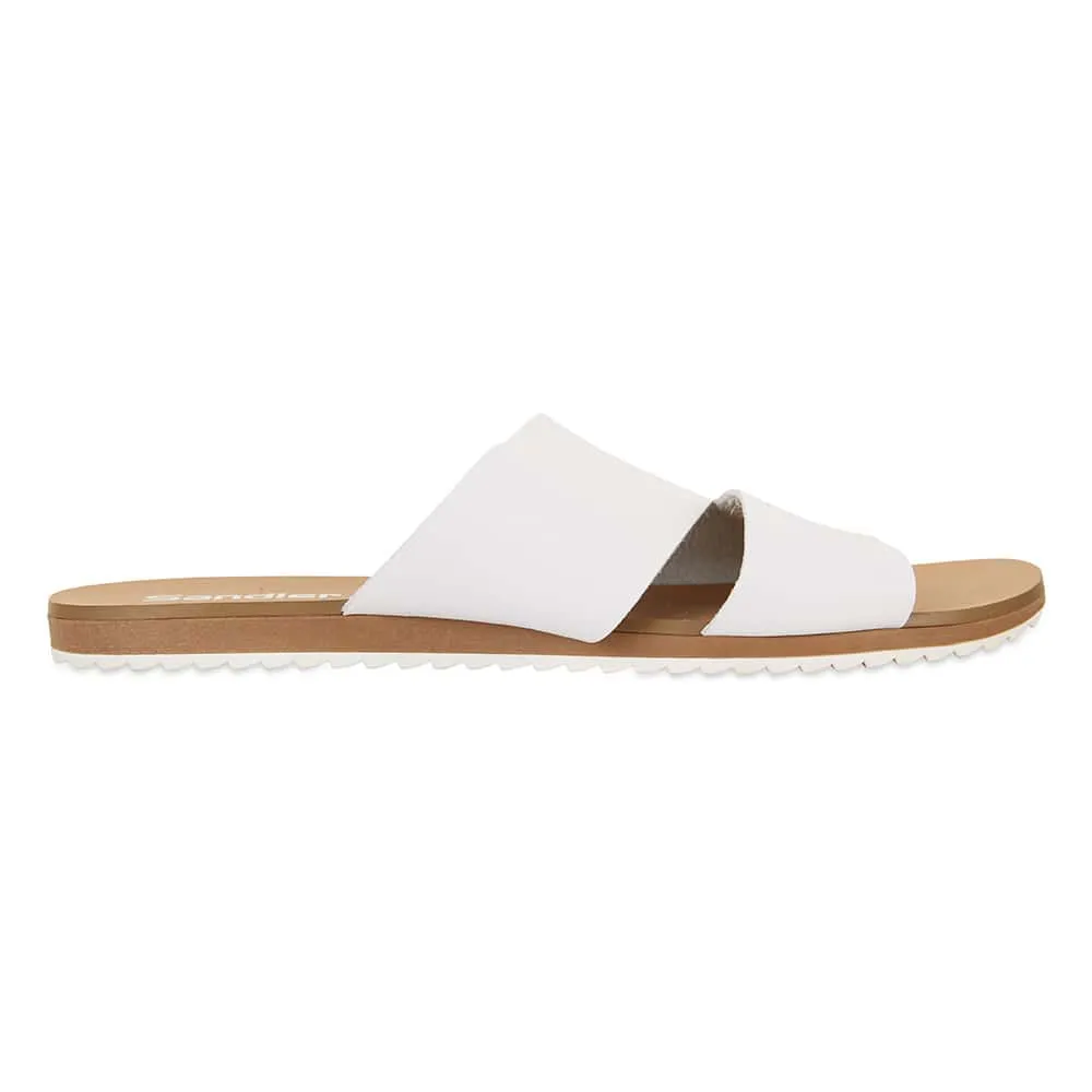 Rascal Slide in White Leather