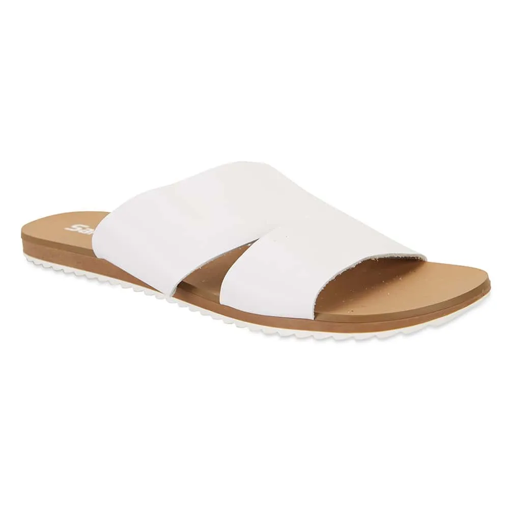 Rascal Slide in White Leather
