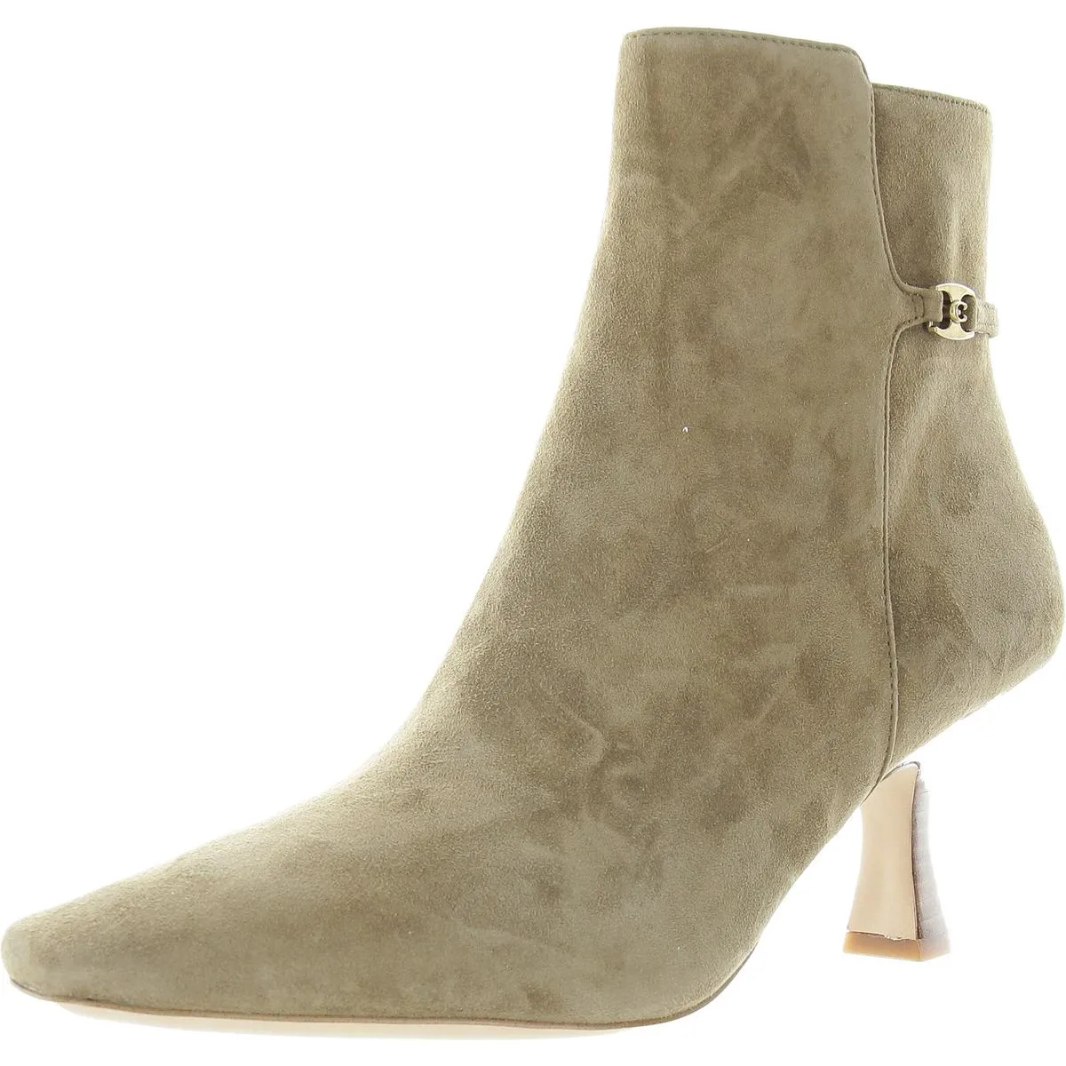 Rebecca Sue Womens Zipper Suede Booties