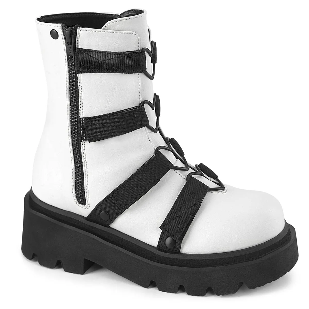 RENEGADE-50 White Vegan Leather-Nylon