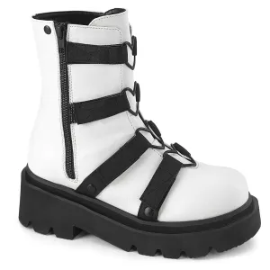 RENEGADE-50 White Vegan Leather-Nylon