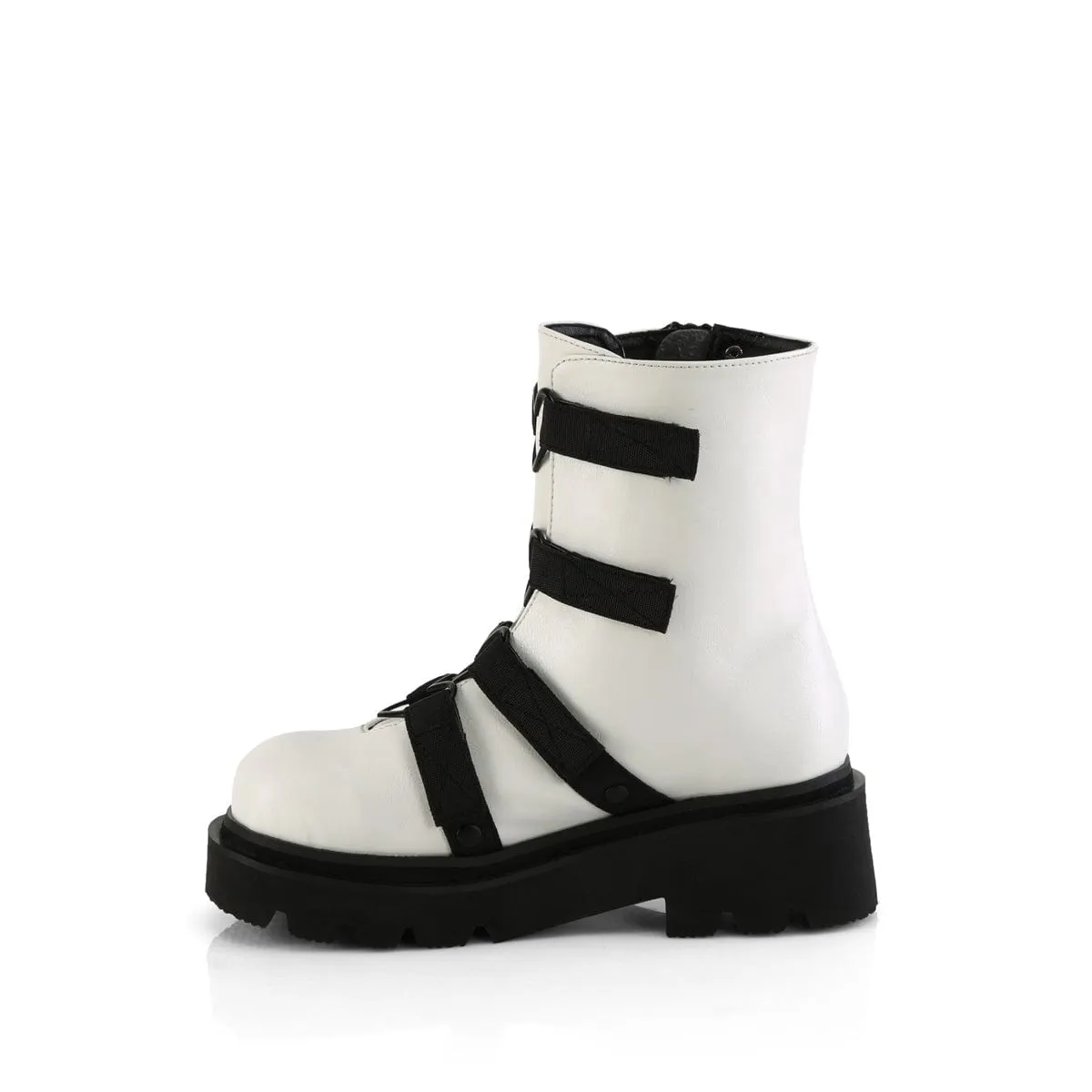 RENEGADE-50 White Vegan Leather-Nylon