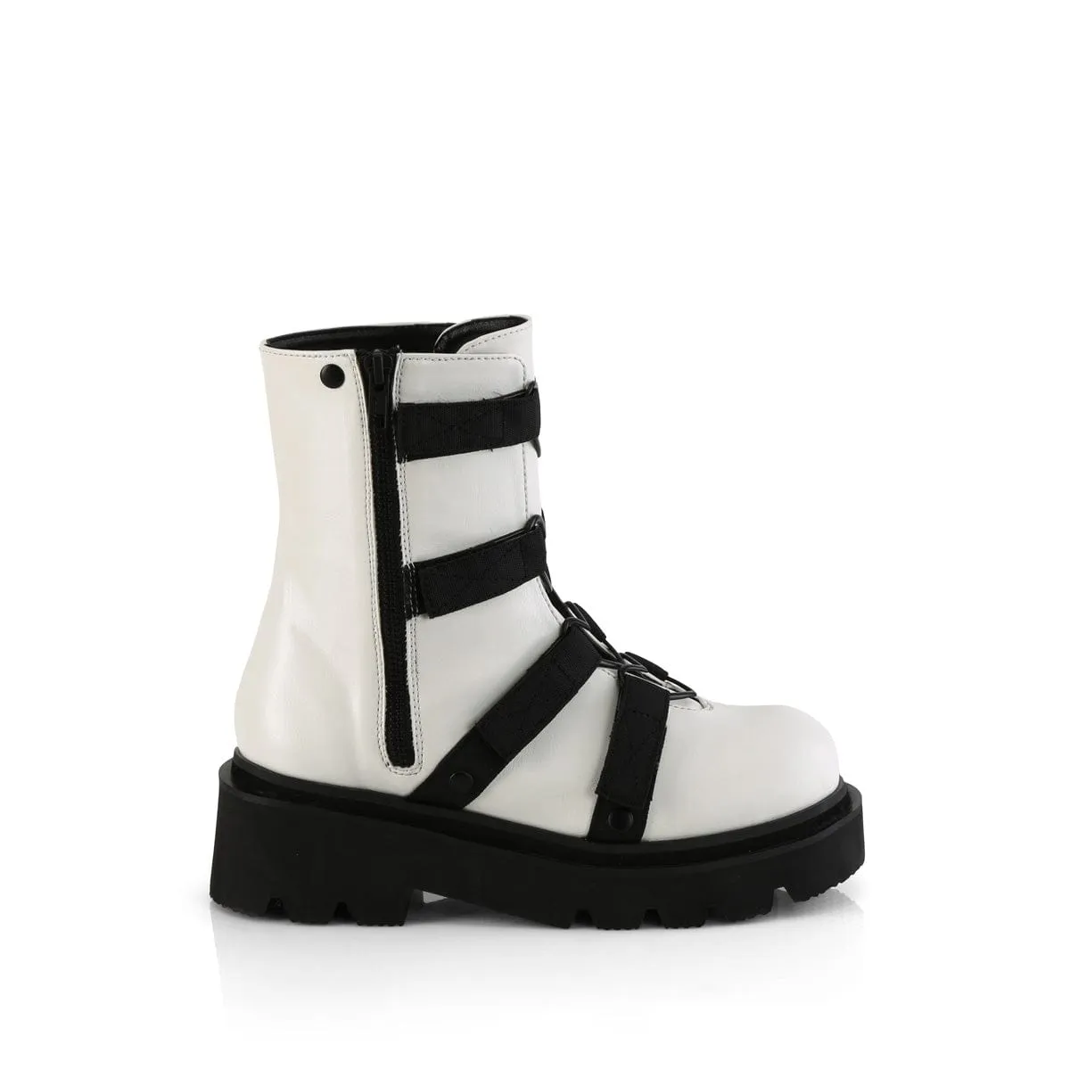 RENEGADE-50 White Vegan Leather-Nylon