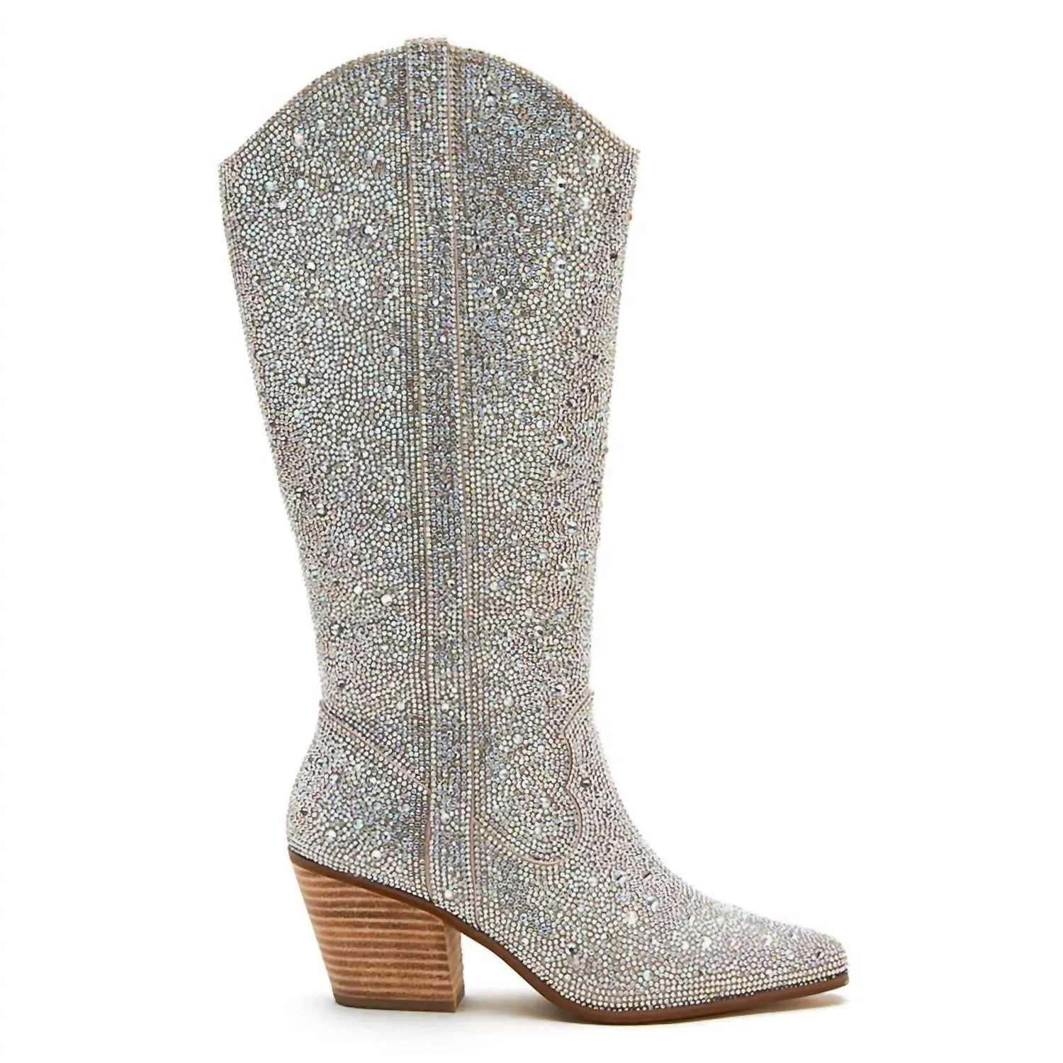 Rennaissance Cowgirl Boots In Clear Stone