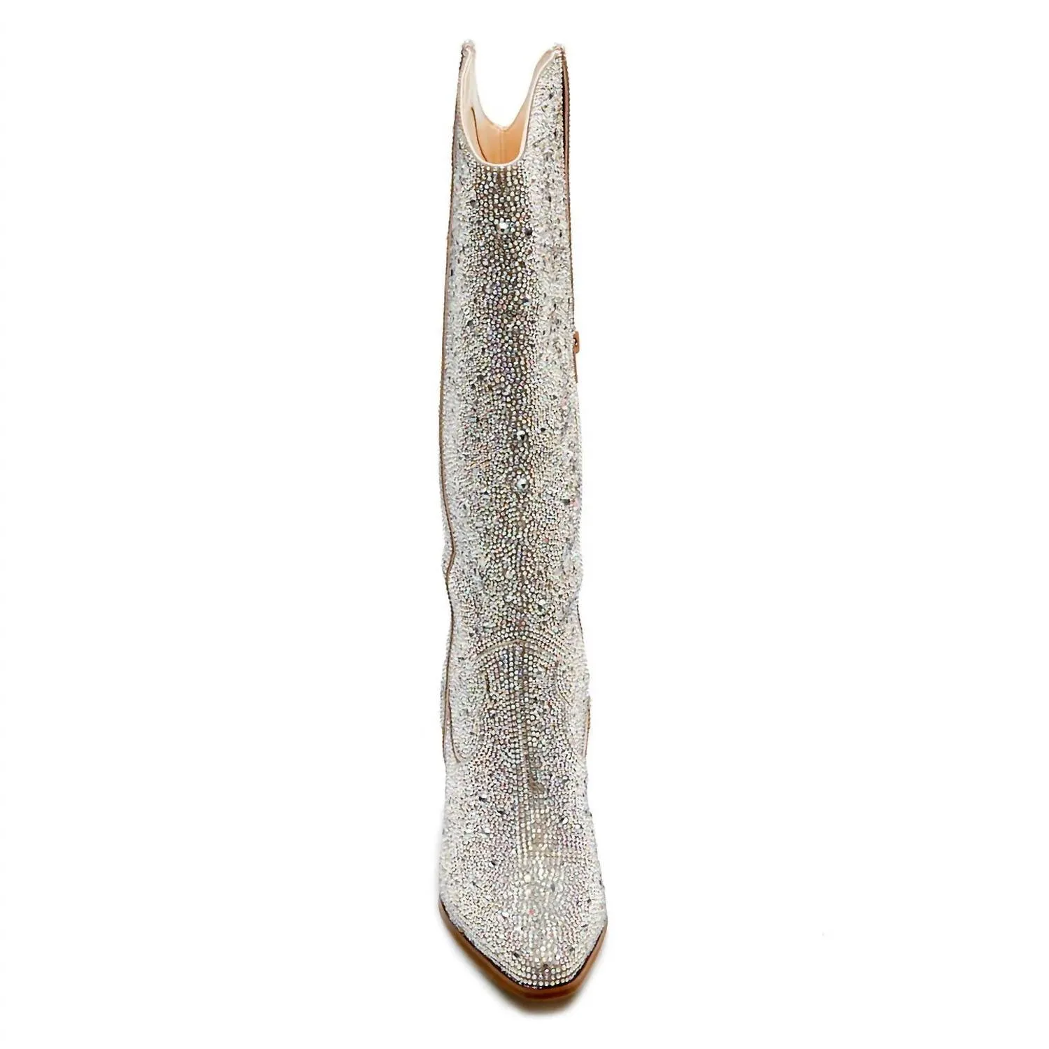 Rennaissance Cowgirl Boots In Clear Stone