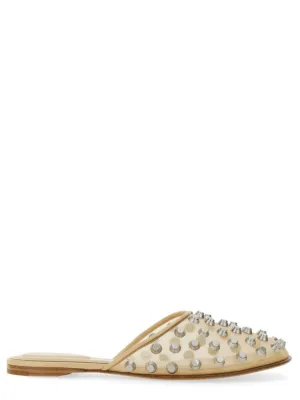 Rhodes"Transparent Sandals With Metallic Studs