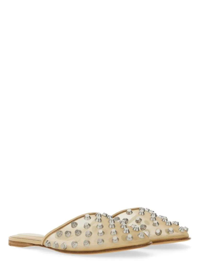 Rhodes"Transparent Sandals With Metallic Studs