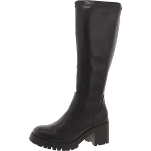 RIA Womens Leather Pull On Knee-High Boots