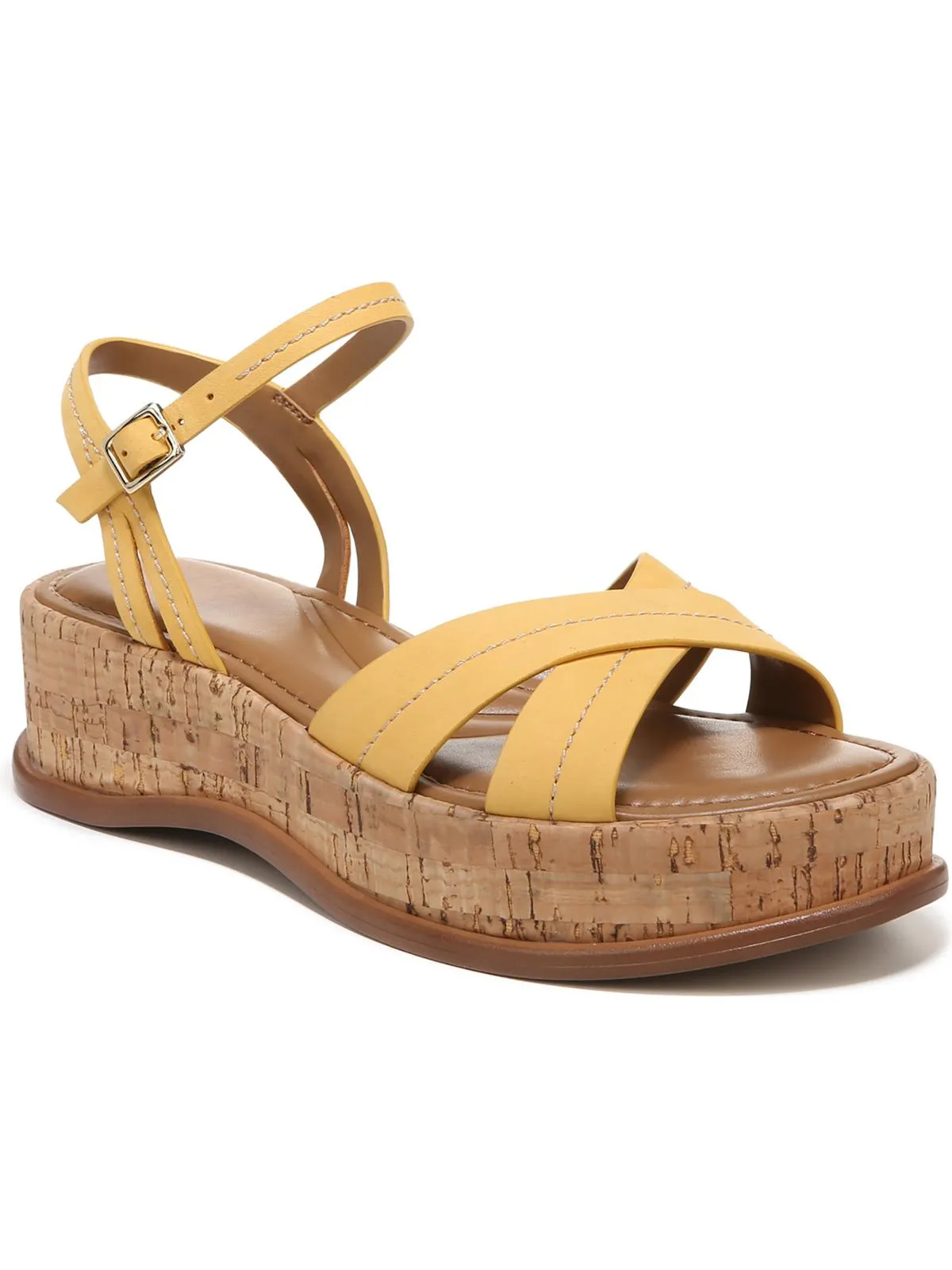 Rikki Womens Cork Open Toe Platform Sandals