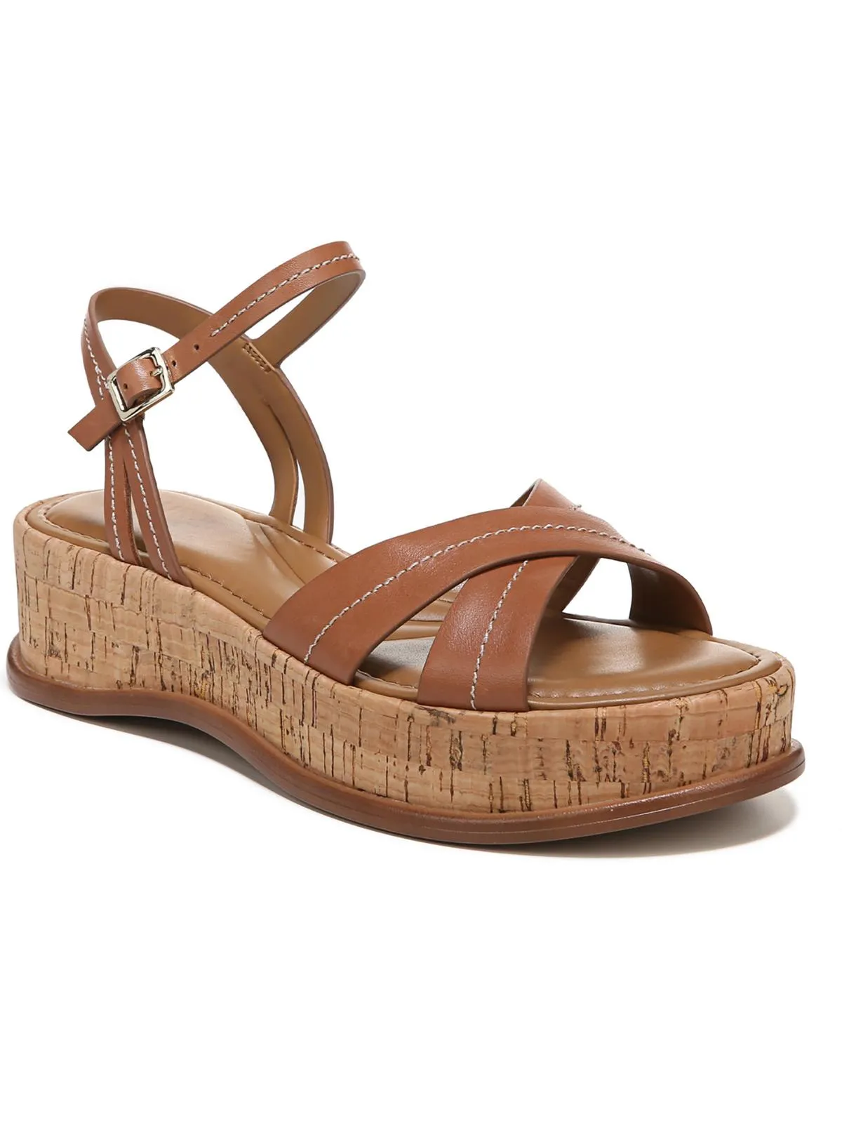 Rikki Womens Cork Open Toe Platform Sandals