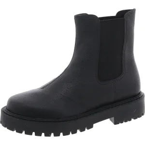 RILEY LOW Womens Lugged Sole Leather Ankle Boots