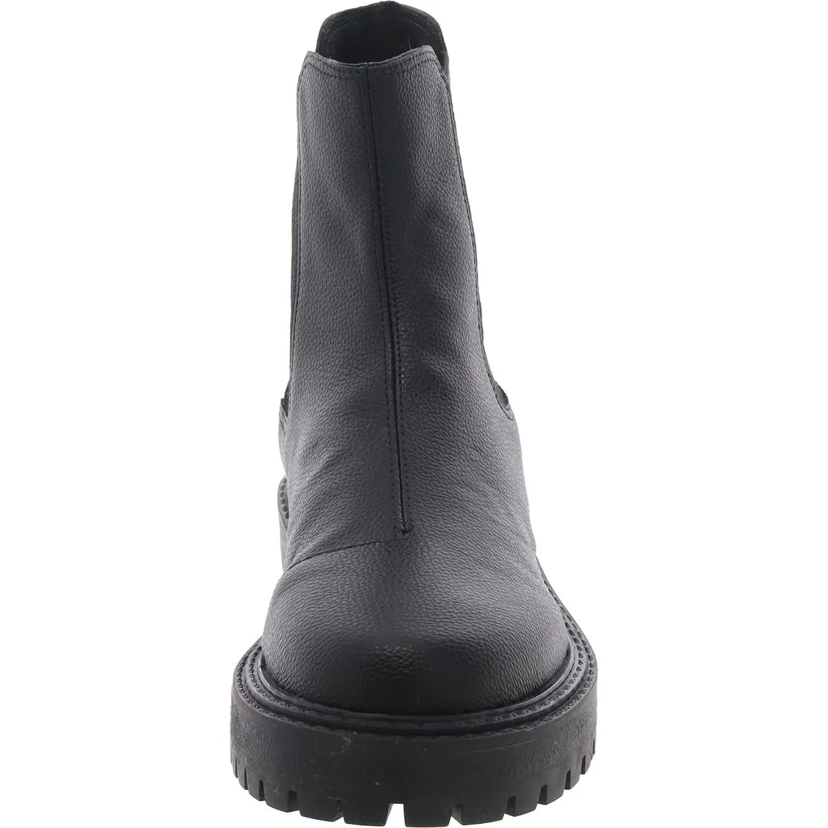 RILEY LOW Womens Lugged Sole Leather Ankle Boots
