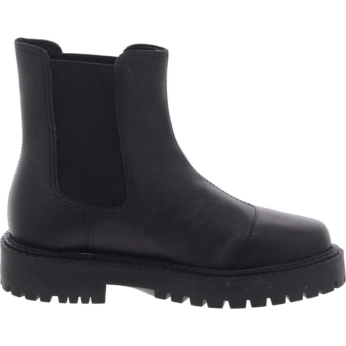 RILEY LOW Womens Lugged Sole Leather Ankle Boots