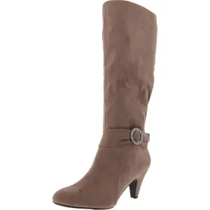 RIMA Womens Zipper Suede Knee-High Boots
