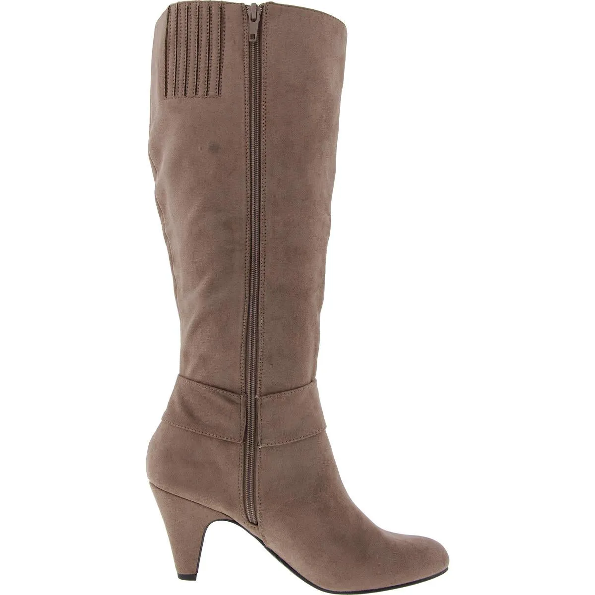 RIMA Womens Zipper Suede Knee-High Boots