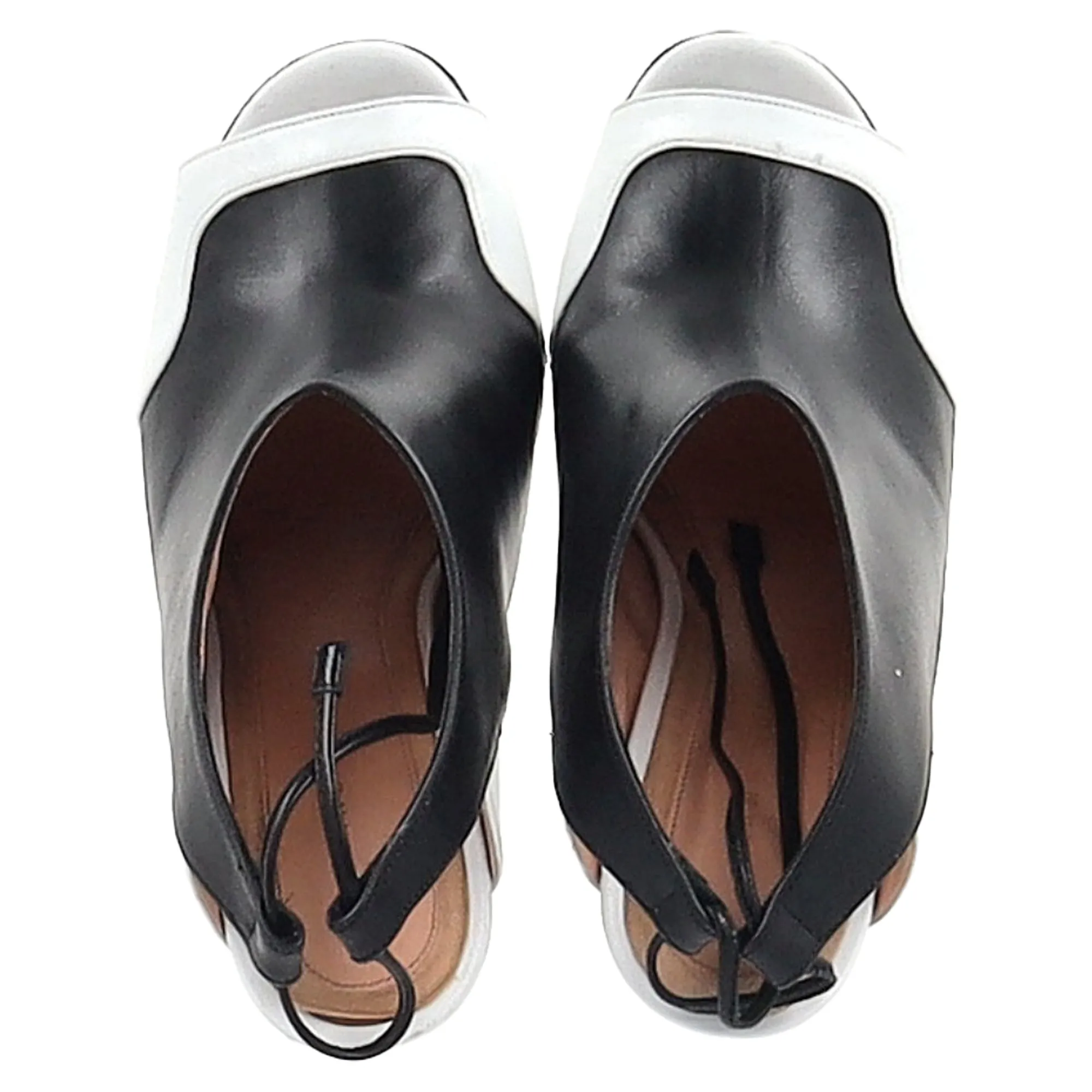 Roland Mouret Damier Slingback Ankle Boots in Black Leather
