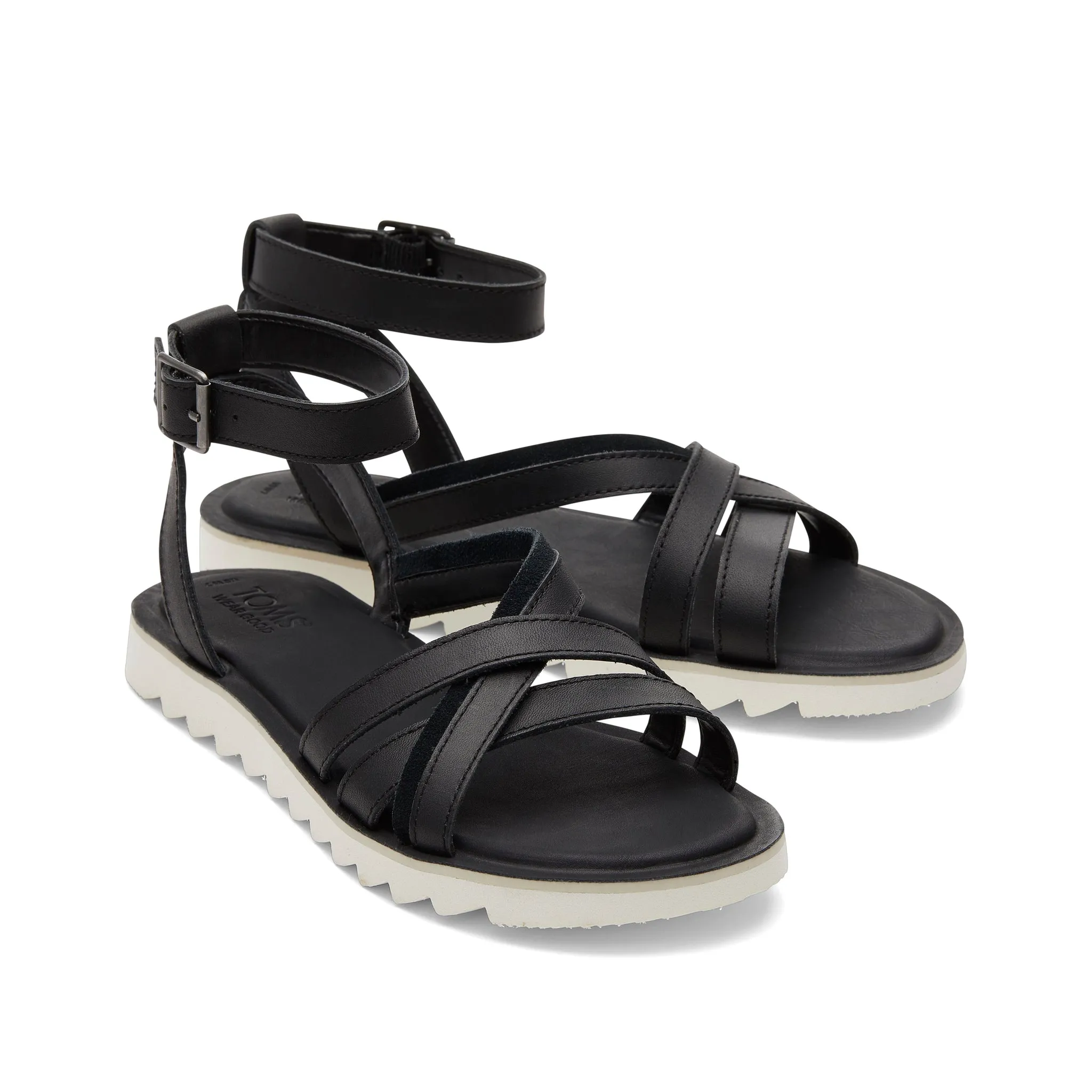 Rory Black Leather Sandal