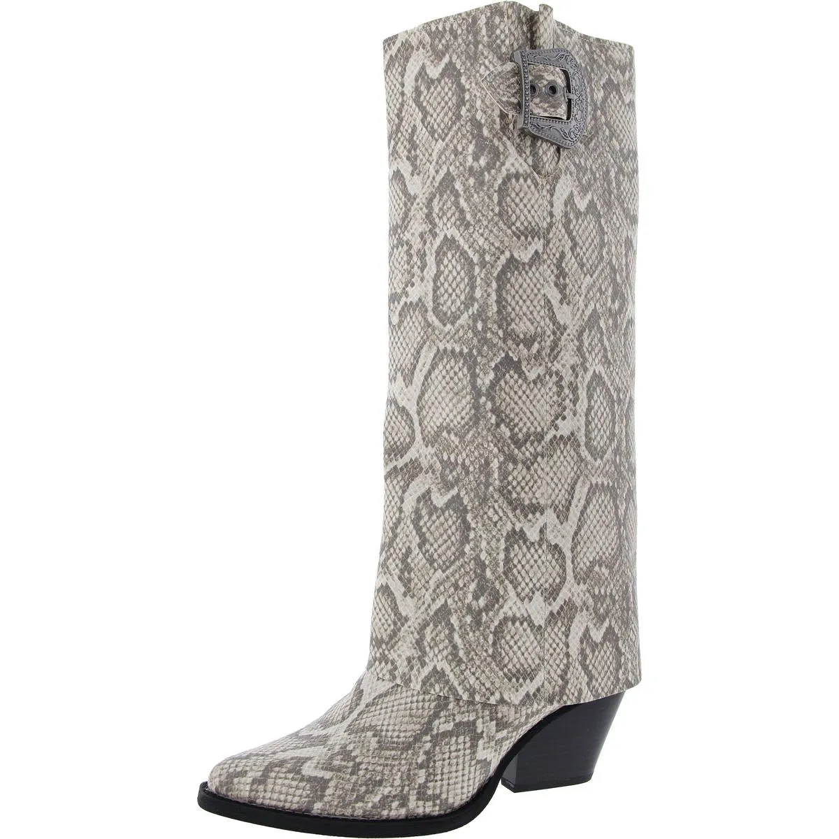 Rowena Womens Faux Leather Knee-High Boots