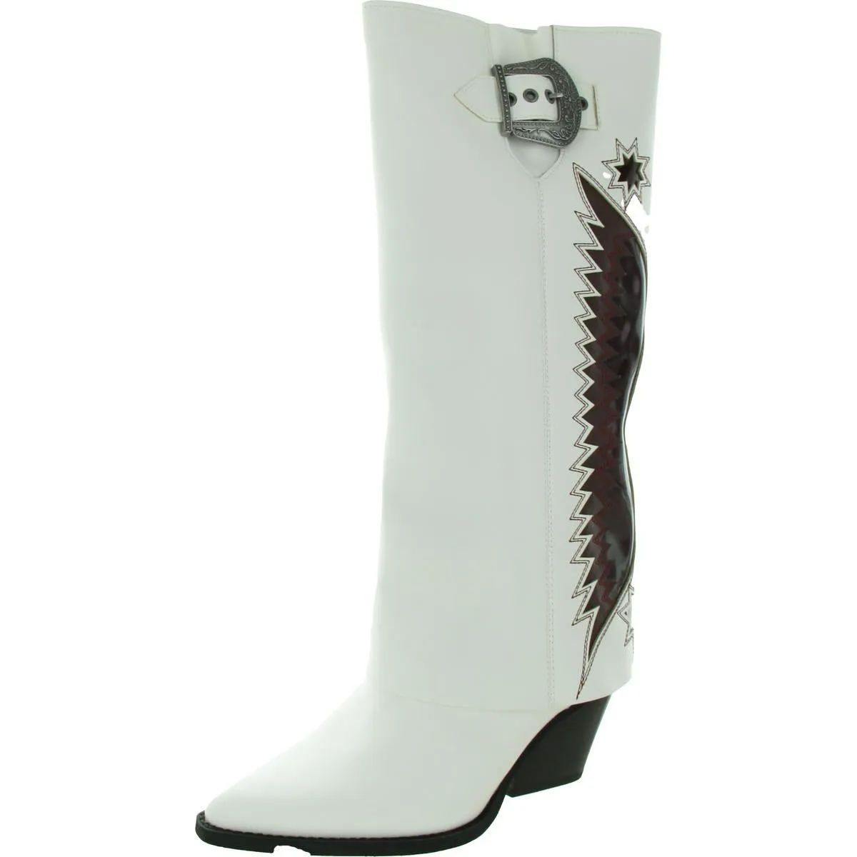 Rowena Womens Faux Leather Knee-High Boots