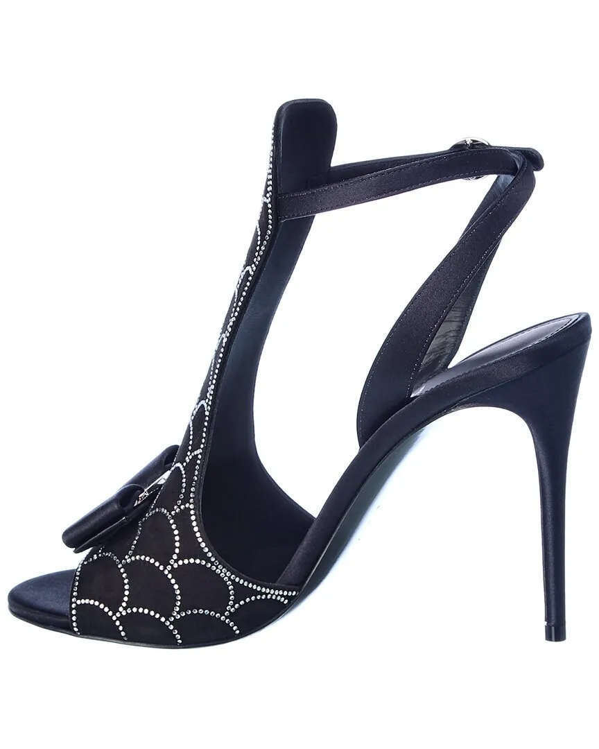 Salvatore Ferragamo Lascari Satin & Suede Sandal