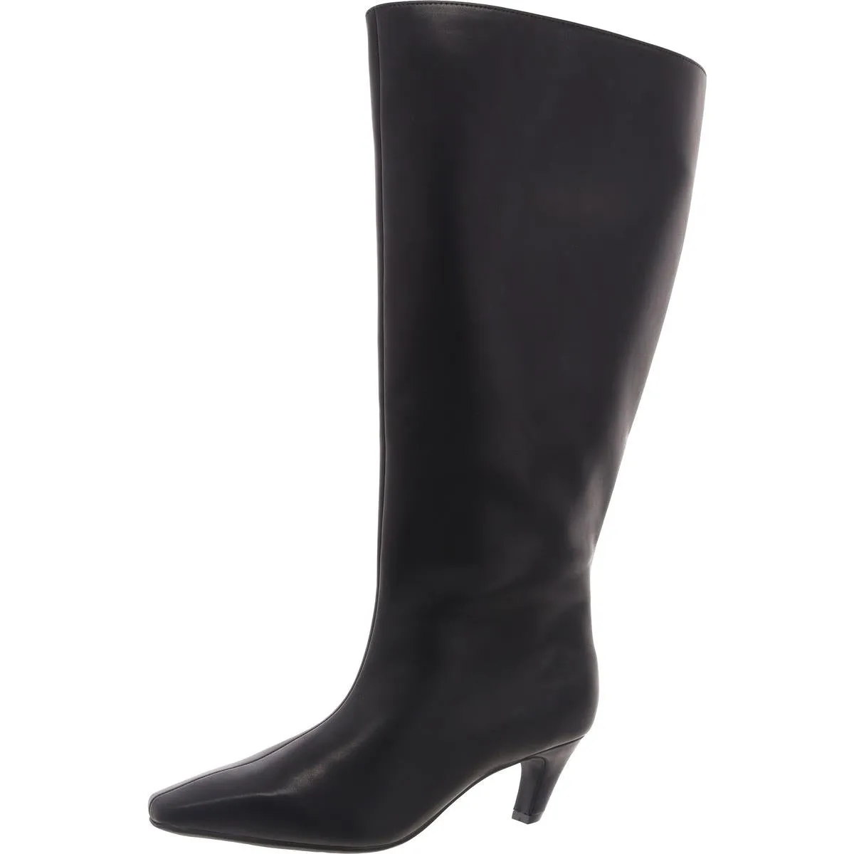 SAMEYAXWC Womens Extra Wide Calf Manmade Knee-High Boots
