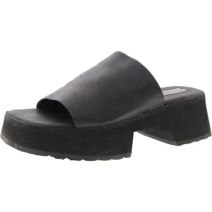 Sammie Womens Embossed Leather Mule Sandals