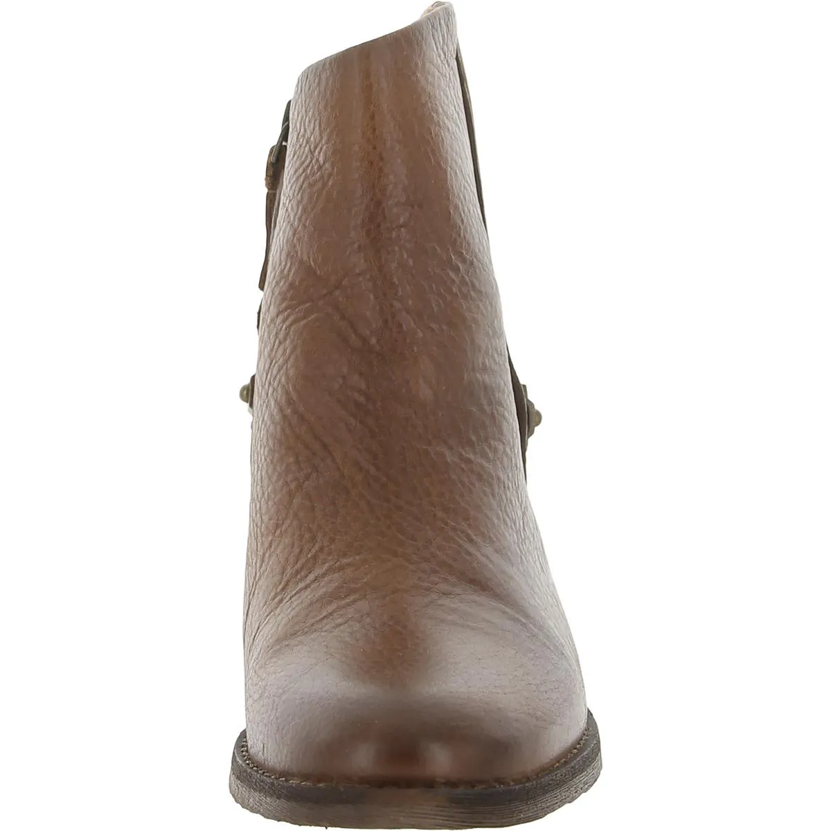 Sandy Womens Leather Round Toe Ankle Boots