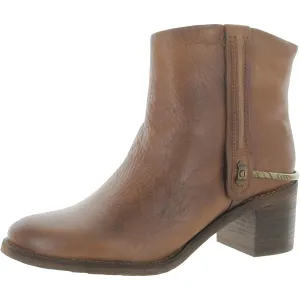 Sandy Womens Leather Round Toe Ankle Boots