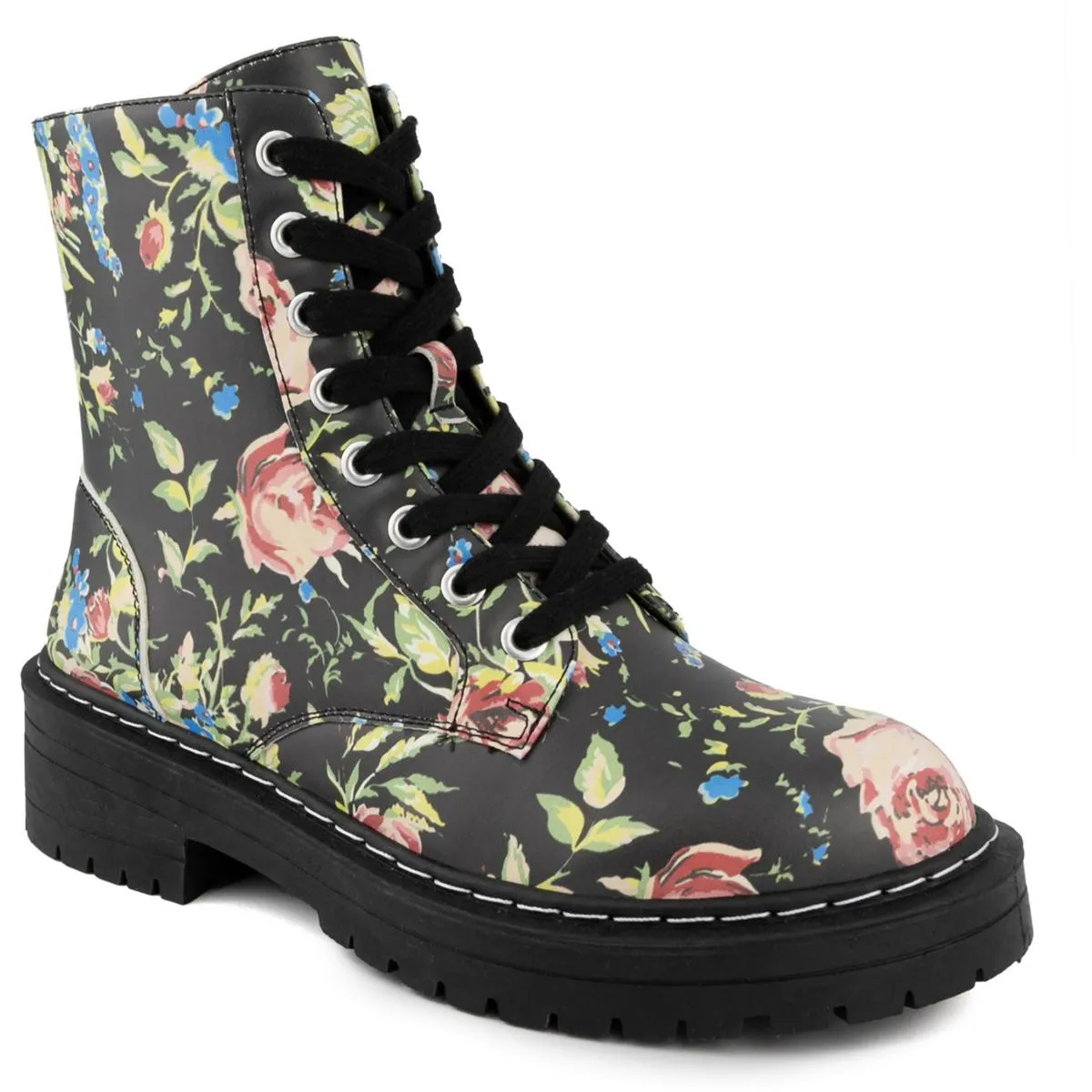 SGR-KAEDY Womens MOTO SHORT Combat & Lace-up Boots