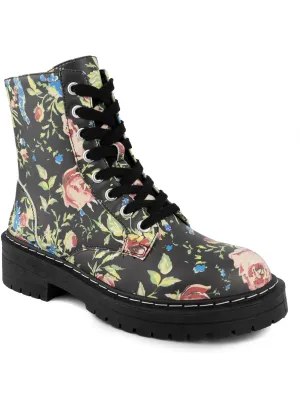 SGR-KAEDY Womens MOTO SHORT Combat & Lace-up Boots